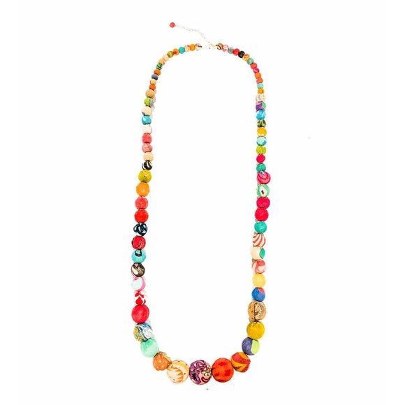 World Finds Kantha Kali Bead Necklace - Picture 2 of 3